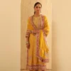 Gautami Kapoor In Aleena - Heirloom Mustard A-line Kurta With Palazzo And Dupatta
