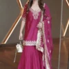 Kulvir Kaur In Aaira - Rani Hotpink Short Kurta With Garara And Dupatta